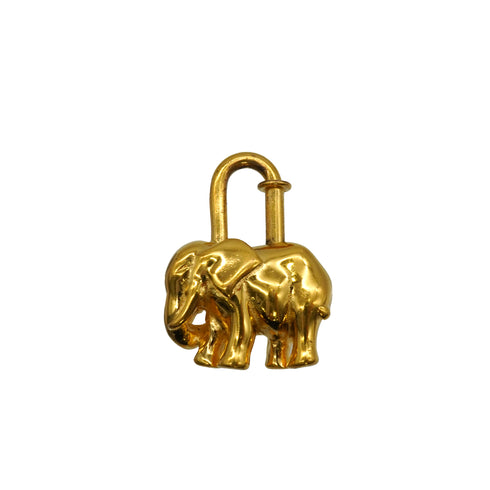 HERMES CADENA CHARM EXOTISME ELEPHANT 1988 GOLD ACCESSORY 90346686