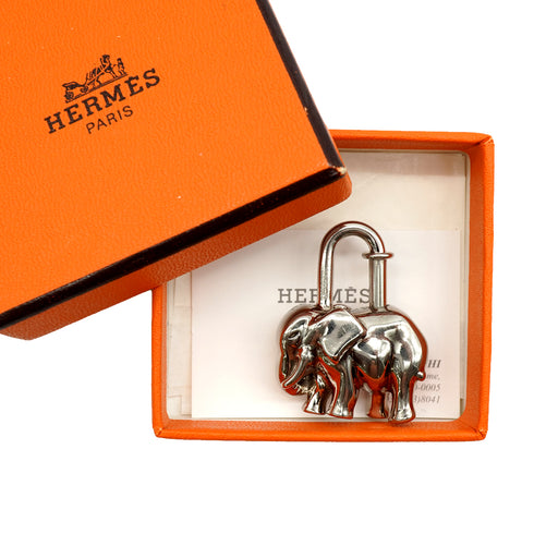 HERMES CADENA CHARM EXOTISME ELEPHANT 1988 SILVER ACCESSORY 90346880