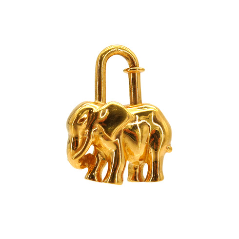 HERMES CADENA CHARM EXOTISME ELEPHANT 1997 GOLD ACCESSORY 90335728