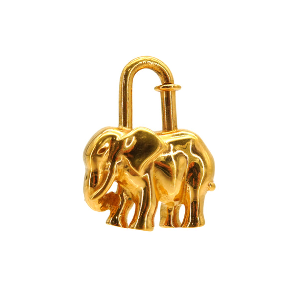 HERMES CADENA CHARM EXOTISME ELEPHANT 1997 GOLD ACCESSORY 90335728