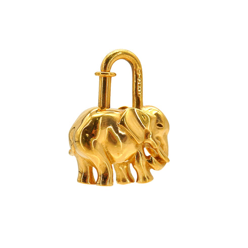 HERMES CADENA CHARM EXOTISME ELEPHANT 1997 GOLD ACCESSORY 90335728