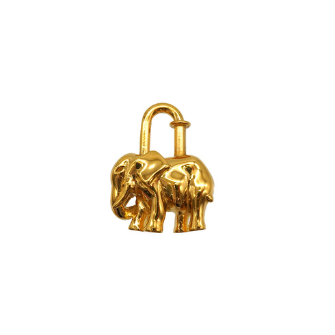 HERMES CADENA CHARM EXOTISME ELEPHANT 1997 GOLD ACCESSORY 90339665