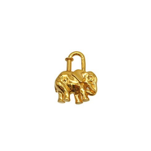 HERMES CADENA CHARM EXOTISME ELEPHANT 1997 GOLD ACCESSORY 90339665