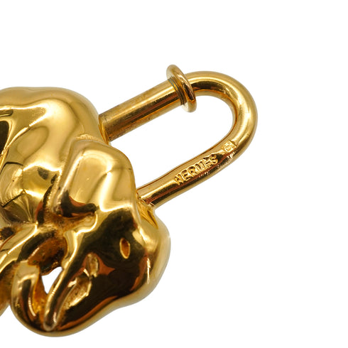 HERMES CADENA CHARM EXOTISME ELEPHANT 1988 GOLD ACCESSORY 90340514