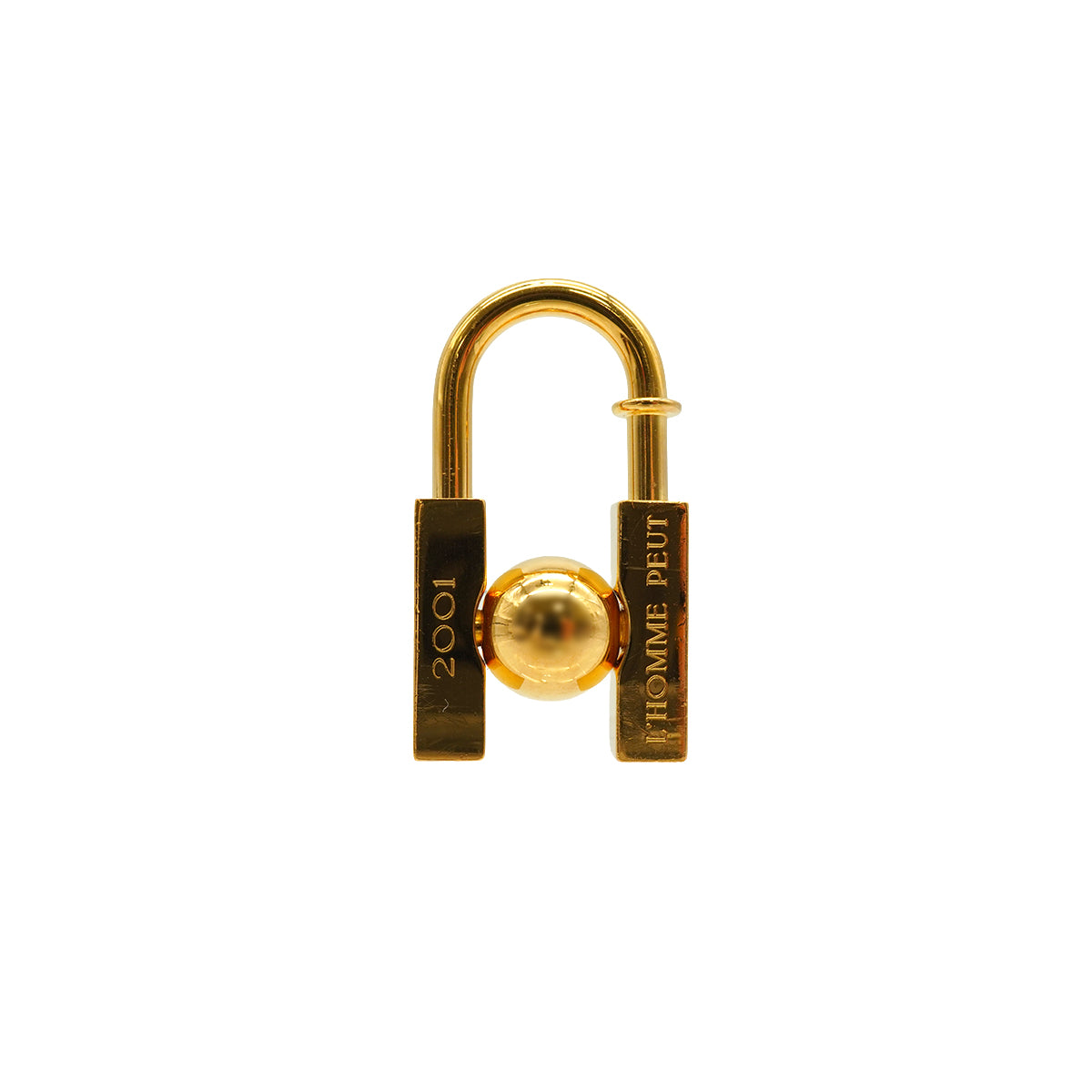 ポ*ド様 HERMES 2001年限定 カデナ L'HOMME PEUT HERMES CADENA CHARM L´HOMME PEUT GOLD 2001 ACCESSORY 90339664