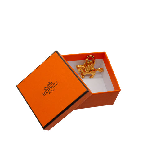 HERMES CADENA CHARM PEGASUS 1993 GOLD ACCESSORY 90342595