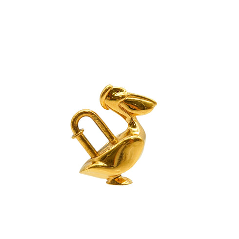 HERMES CADENA CHARM PELICAN 1992 DE LA MER GOLD ACCESSORY 90341269