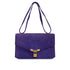 HERMES CADENA LOCK PURPLE DEBRIS CLUTCH SHOULDER BAG GOLD HARDWARE 90331397