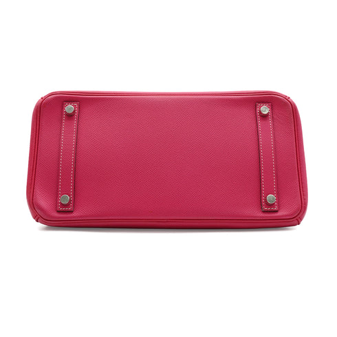 HERMES CANDY BIRKIN 30 ROSE TYRIEN RUBIS VEAU EPSOM HAND BAG 2011 SQUARE O PALLADIUM HARDWARE 90343000