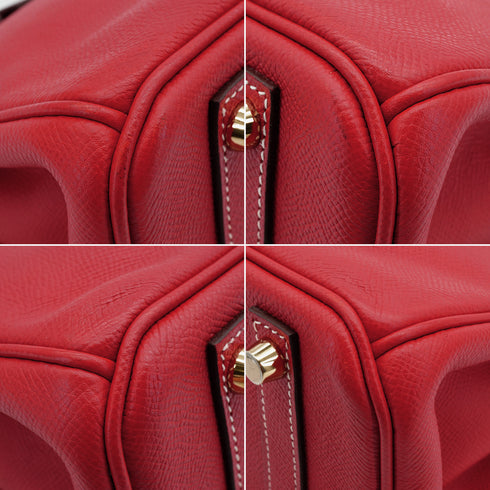 HERMES CANDY BIRKIN 30 ROUGE CASAQUE BLUE THALASSA VEAU EPSOM HAND BAG 2012 SQUARE P GOLD HARDWARE 90338296