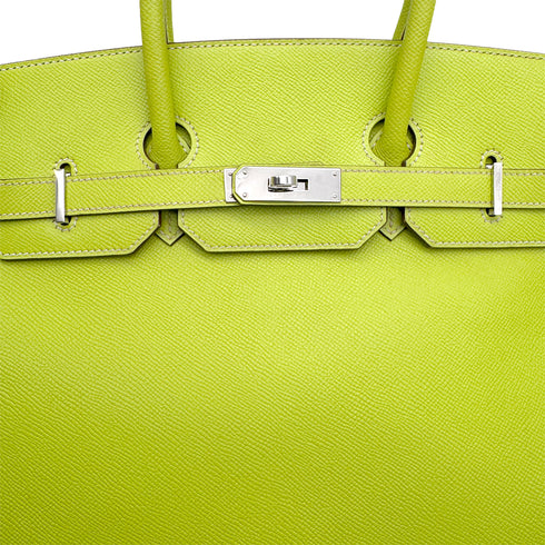 HERMES CANDY BIRKIN 35 KIWI LICHEN VEAU EPSOM HAND BAG 2011 SQUARE O PALLADIUM HARDWARE 90314554