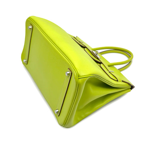HERMES CANDY BIRKIN 35 KIWI LICHEN VEAU EPSOM HAND BAG 2011 SQUARE O PALLADIUM HARDWARE 90314554