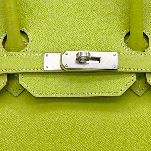 HERMES CANDY BIRKIN 35 KIWI LICHEN VEAU EPSOM HAND BAG 2011 SQUARE O PALLADIUM HARDWARE 90327981