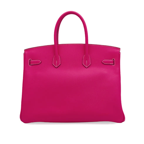 HERMES CANDY BIRKIN 35 ROSE TYRIEN RUBIS VEAU EPSOM HAND BAG 2011 SQUARE O PALLADIUM HARDWARE 90342571