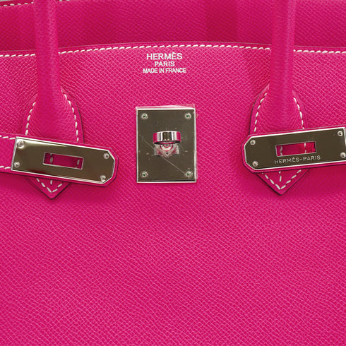 HERMES CANDY BIRKIN 35 ROSE TYRIEN RUBIS VEAU EPSOM HAND BAG 2011 SQUARE O PALLADIUM HARDWARE 90342571