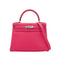 HERMES CANDY KELLY 28 RETOURNE ROSE TYRIEN RUBIS VEAU EPSOM HAND SHOULDER BAG 2013 SQUARE Q PALLADIUM HARDWARE 90350399