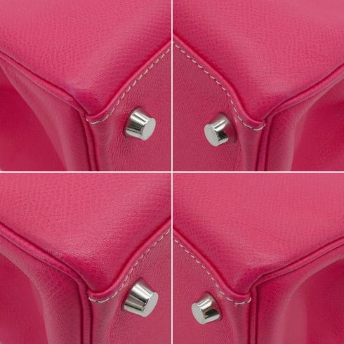 HERMES CANDY KELLY 28 RETOURNE ROSE TYRIEN RUBIS VEAU EPSOM HAND SHOULDER BAG 2013 SQUARE Q PALLADIUM HARDWARE 90350399