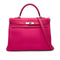 HERMES CANDY KELLY 35 RETOURNE ROSE TYRIEN RUBIS VEAU EPSOM HAND SHOULDER BAG 2011 SQUARE O PALLADIUM HARDWARE 90326844