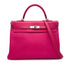 HERMES CANDY KELLY 35 RETOURNE ROSE TYRIEN RUBIS VEAU EPSOM HAND SHOULDER BAG 2011 SQUARE O PALLADIUM HARDWARE 90326844