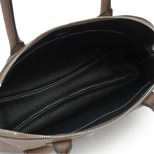 HERMES CARABAS 35 ETOUPE TOGO HAND BAG 2010 SQUARE N PALLADIUM HARDWARE 90345989