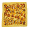 HERMES CARRE 90 CONCERTO SCARF YELLOW SILK 90346684