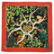 HERMES CARRE 90 SCARF AU COEUR DES BOIS RED SILK 90345089