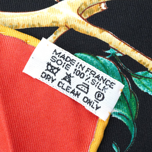 HERMES CARRE 90 SCARF AU COEUR DES BOIS RED SILK 90345089