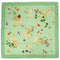 HERMES CARRE 90 SCARF DES FLEURS POUR LE DIRE GREEN MULTICOLOR SILK 90348335