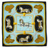 HERMES CARRE 90 SCARF GRAND APPARAT BLUE MULTICOLOR SILK 90345077