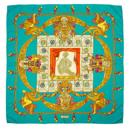 HERMES CARRE 90 SCARF HOMMAGE A CHARLES GARNIER MULTICOLOR SILK 90345091