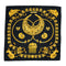 HERMES CARRE 90 SCARF LES CAVALIERS D'OR BLACK GOLD SILK 90342739
