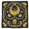 HERMES CARRE 90 SCARF LES CAVALIERS D'OR BLACK GOLD SILK 90343255