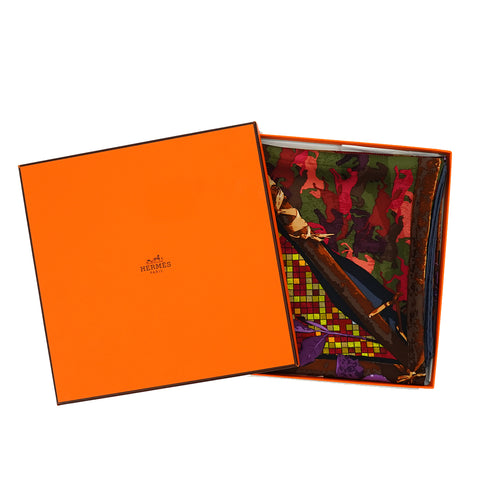 HERMES CARRE 90 SCARF LE ROBINSON CHIC MULTICOLOR 90343335