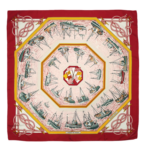 HERMES CARRE 90 SCARF RETOUR DE PECHE MULTICOLOR SILK 90347779