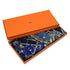 HERMES CARRE GEANT 140 CHORUS STELLARUM SCARF NAVY CASHMERE SILK 90330279