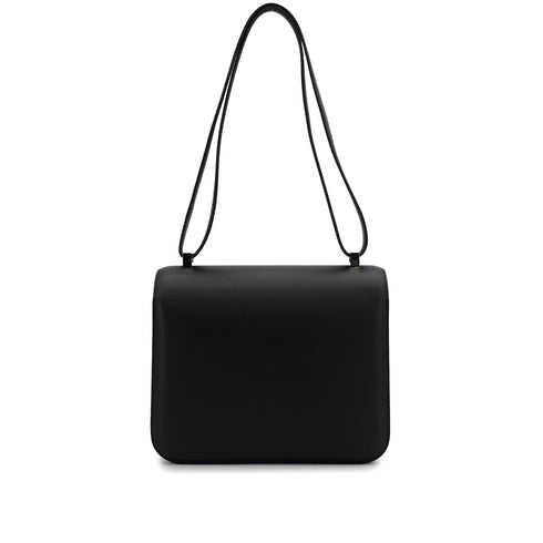 HERMES CONSTANCE3 24 OPTIQUE BLACK VEAU MONSIEUR SHOULDER BAG 2019 D STAMP PALLADIUM HARDWARE 90326730
