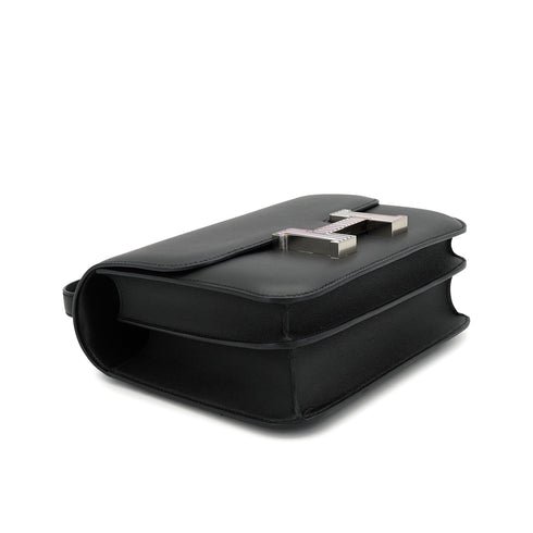 HERMES CONSTANCE3 24 OPTIQUE BLACK VEAU MONSIEUR SHOULDER BAG 2019 D STAMP PALLADIUM HARDWARE 90326730