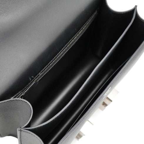 HERMES CONSTANCE3 24 OPTIQUE BLACK VEAU MONSIEUR SHOULDER BAG 2019 D STAMP PALLADIUM HARDWARE 90326730