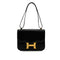 HERMES CONSTANCE 23 BLACK BOX CALF SHOULDER BAG 1982 CIRCLE L GOLD HARDWARE 90346653