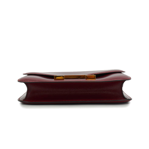 HERMES CONSTANCE 23 ROUGE H BOX CALF SHOULDER BAG 1979 CIRCLE I GOLD HARDWARE 90335830