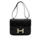 HERMES CONSTANCE 24 BLACK BOX CALF SHOULDER BAG 1998 SQUARE B MATT HARDWARE 90343325