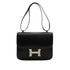 HERMES CONSTANCE 24 BLACK BOX CALF SHOULDER BAG 1998 SQUARE B MATT HARDWARE 90343325