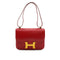 HERMES CONSTANCE 24 ROUGE GARANCE BOX CALF SHOULDER BAG 2003 SQUARE G GUILLOCHE HARDWARE 90339636