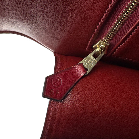 HERMES CONSTANCE 24 ROUGE H BOX CALF SHOULDER BAG 1996 CIRCLE Z GOLD HARDWARE 90321636