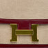 HERMES CONSTANCE 24 ROUGE H BOX CALF TOILE H SHOULDER BAG 1985 CIRCLE O GOLD HARDWARE 90325610