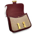 HERMES CONSTANCE 24 ROUGE H BOX CALF TOILE H SHOULDER BAG 1985 CIRCLE O GOLD HARDWARE 90325610