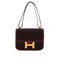 HERMES CONSTANCE 24 ROUGE H CRINOLINE BOX CALF SHOULDER BAG 1978 CIRCLE H GOLD HARDWARE 90332920