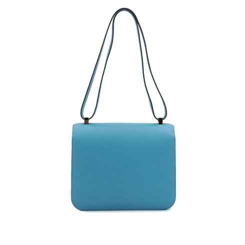 HERMES CONSTANCE 3 24 BLEU DU NORD VEAU EPSOM SHOULDER BAG 2019 D STAMP PALLADIUM HARDWARE 90348314