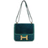 HERMES CONSTANCE 3 24 BLEU OCEAN MALACHITE DEBRIS SWIFT SHOULDER BAG 2015 T STAMP GOLD HARDWARE 90327186