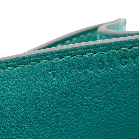HERMES CONSTANCE 3 24 BLEU OCEAN MALACHITE DEBRIS SWIFT SHOULDER BAG 2015 T STAMP GOLD HARDWARE 90327186